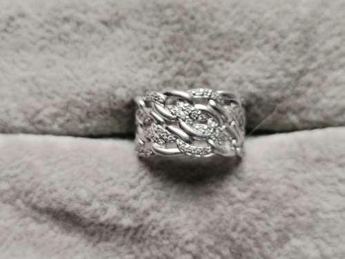 DISCOUNT!! Unique Silver Chain Ring