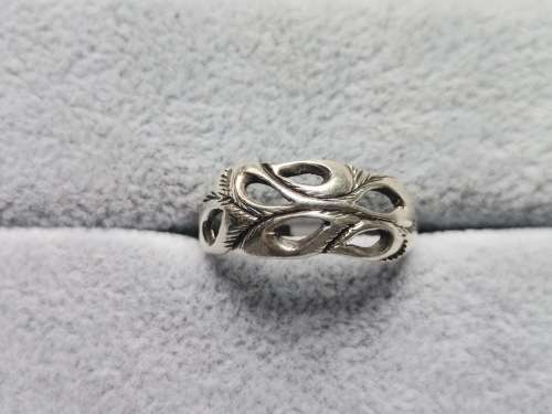 Detailed Silver Ring