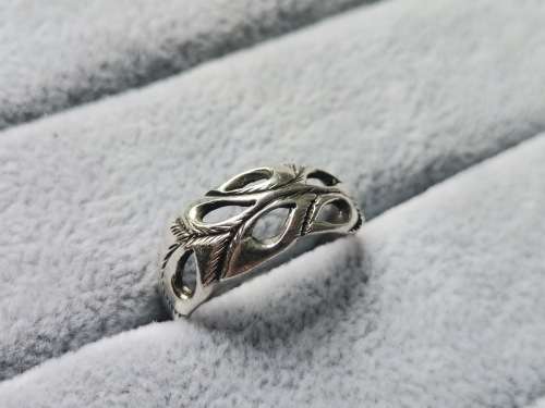 Detailed Silver Ring