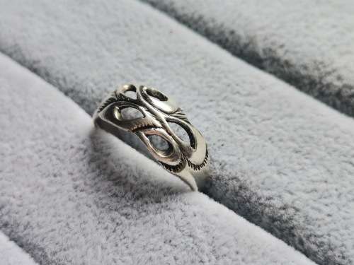 Detailed Silver Ring