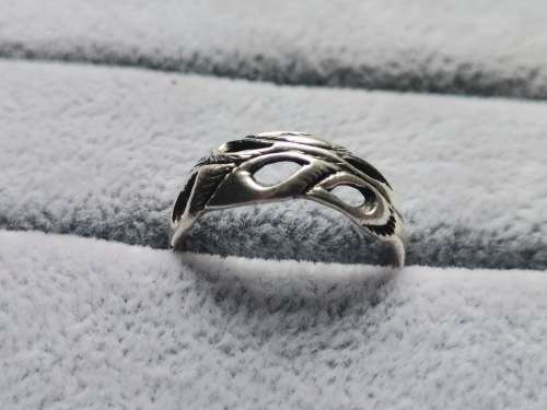 Detailed Silver Ring