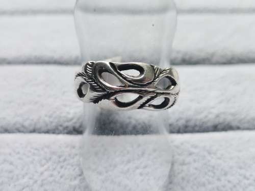 Detailed Silver Ring