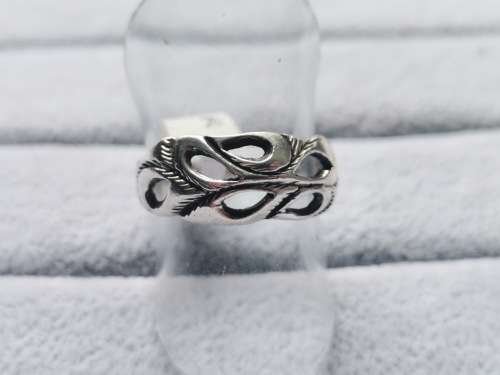 Detailed Silver Ring