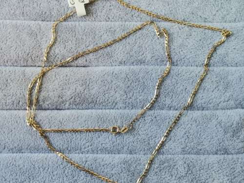 Long 9ct Gold Figaro Chain