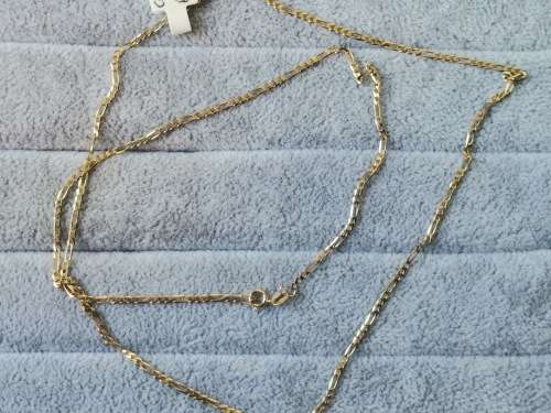 Long 9ct Gold Figaro Chain