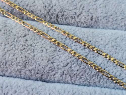 Long 9ct Gold Figaro Chain
