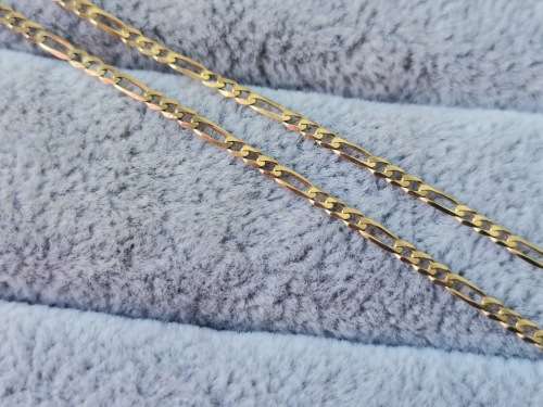 Long 9ct Gold Figaro Chain