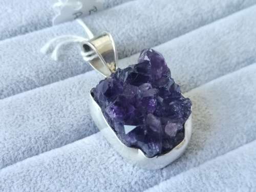 Discount!! Silver Amethyst Pendant