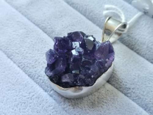 Discount!! Silver Amethyst Pendant