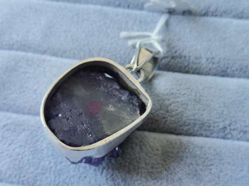Discount!! Silver Amethyst Pendant