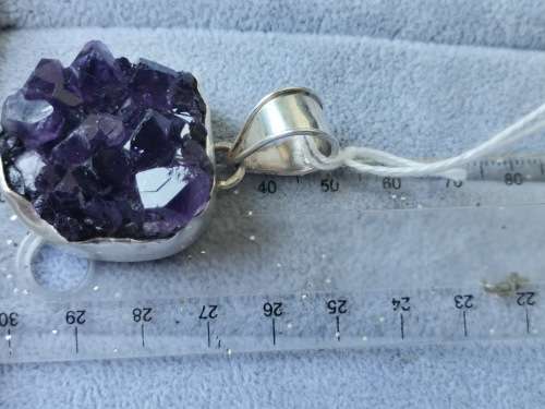 Discount!! Silver Amethyst Pendant