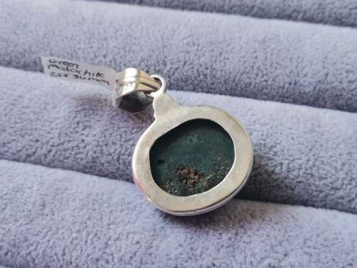 Discount!! Silver Malachite Pendant