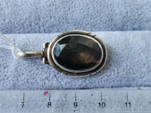 Discount!! Silver Smokey Quartz Pendant