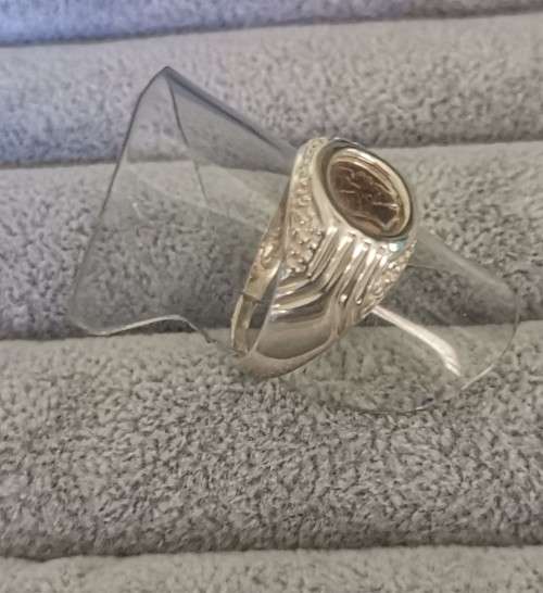 Silver Pesos Ring