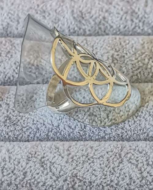 **R1 Auction**  Silver Mandala Ring