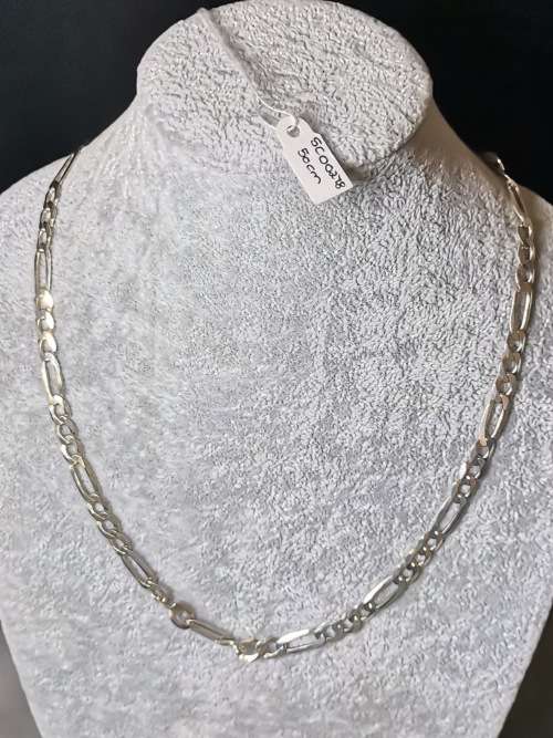 DISCOUNT!!! Big Silver Figaro Chain