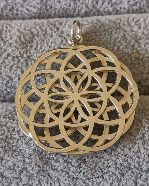 DISCOUNT!!! Silver Mandala Flower Of Life Pendant