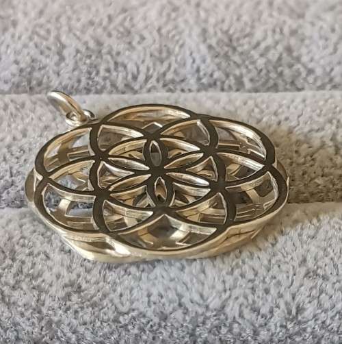DISCOUNT!!! Silver Mandala Flower Of Life Pendant