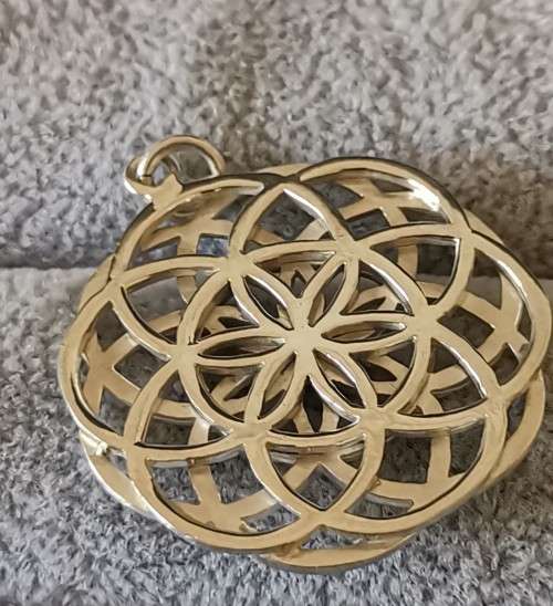 DISCOUNT!!! Silver Mandala Flower Of Life Pendant