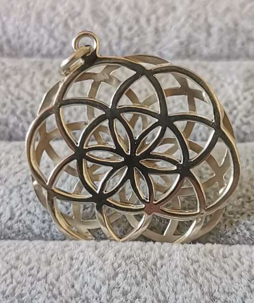 DISCOUNT!!! Silver Mandala Flower Of Life Pendant