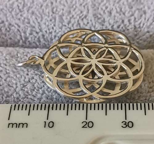 DISCOUNT!!! Silver Mandala Flower Of Life Pendant