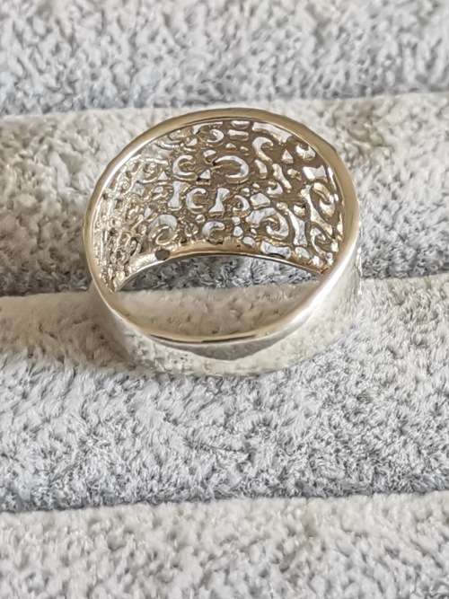 Detailed Silver Ring