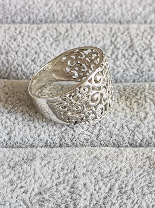 Detailed Silver Ring