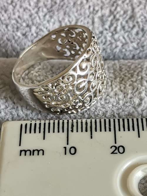 Detailed Silver Ring