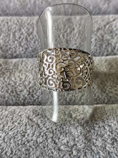 Detailed Silver Ring