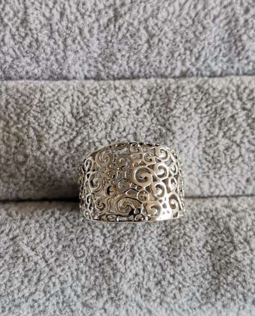 Detailed Silver Ring