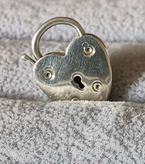 Silver Heart Padlock Pendant