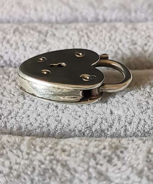 Silver Heart Padlock Pendant