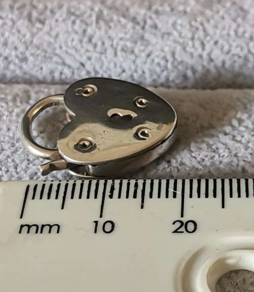 Silver Heart Padlock Pendant