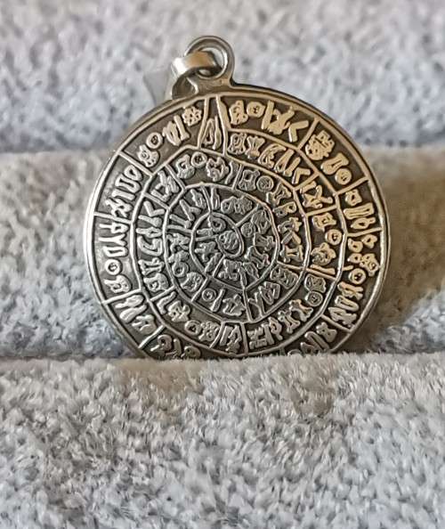 DISCOUNT!!! Silver Minoan Phaistos Disk Pendant