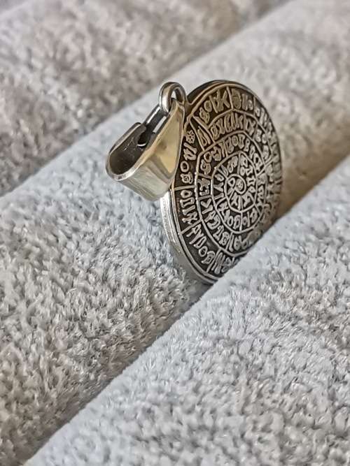 DISCOUNT!!! Silver Minoan Phaistos Disk Pendant