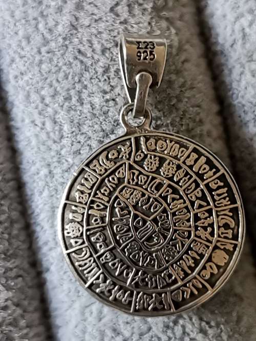 DISCOUNT!!! Silver Minoan Phaistos Disk Pendant