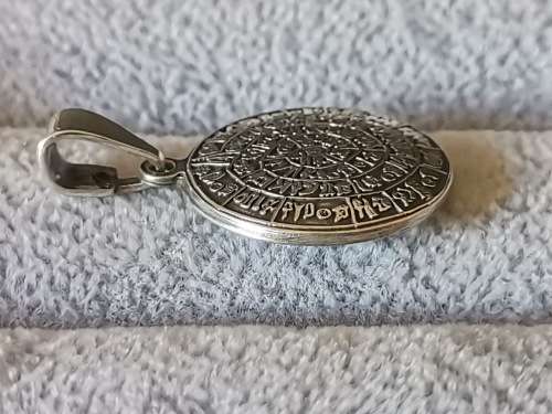 DISCOUNT!!! Silver Minoan Phaistos Disk Pendant