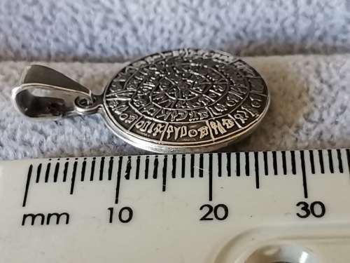 DISCOUNT!!! Silver Minoan Phaistos Disk Pendant