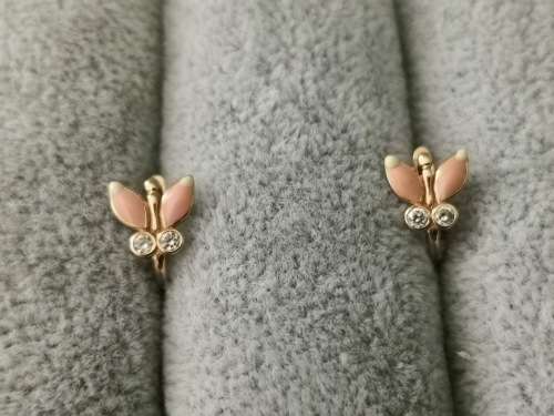 14ct Gold Butterfly Earrings