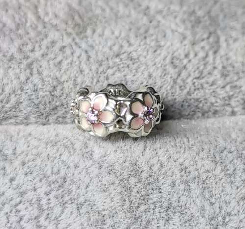 Silver Pandora Flower Charm