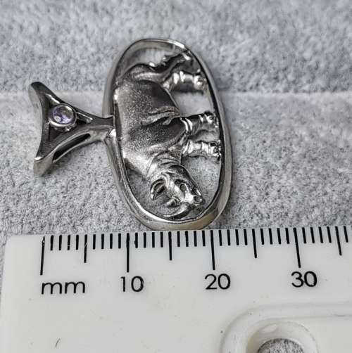 DISCOUNT!!! Silver rhino Pendant