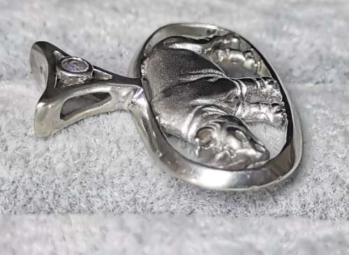 DISCOUNT!!! Silver rhino Pendant