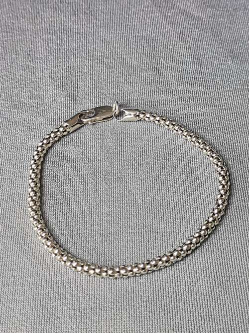 Silver Popcorn Bracelet