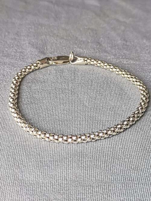 Silver Popcorn Bracelet