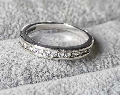 DISCOUNT!!! Silver Half-Eternity Ring