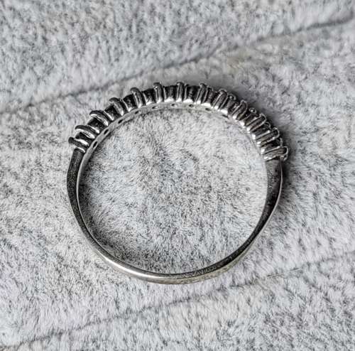 *R1 Auction* Silver Half Eternity Ring