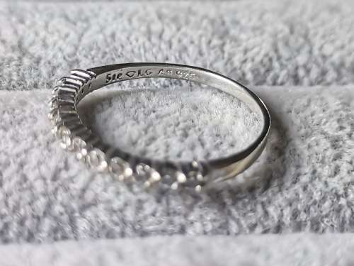 *R1 Auction* Silver Half Eternity Ring