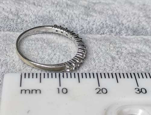 *R1 Auction* Silver Half Eternity Ring
