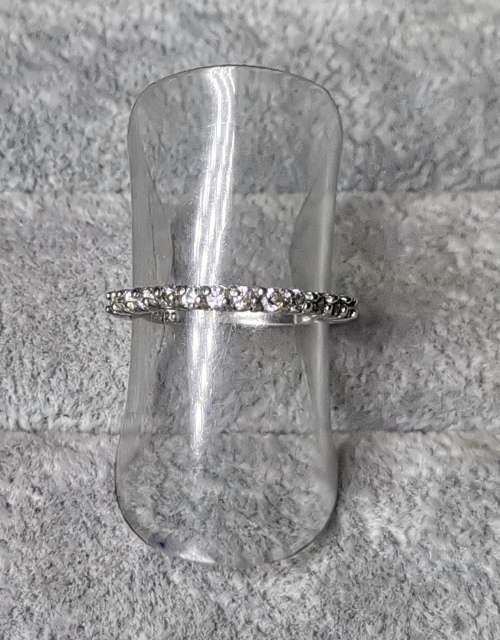 *R1 Auction* Silver Half Eternity Ring