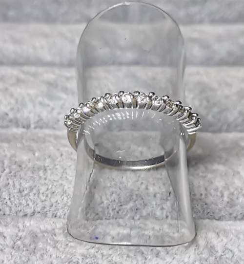 *R1 Auction* Silver Half Eternity Ring